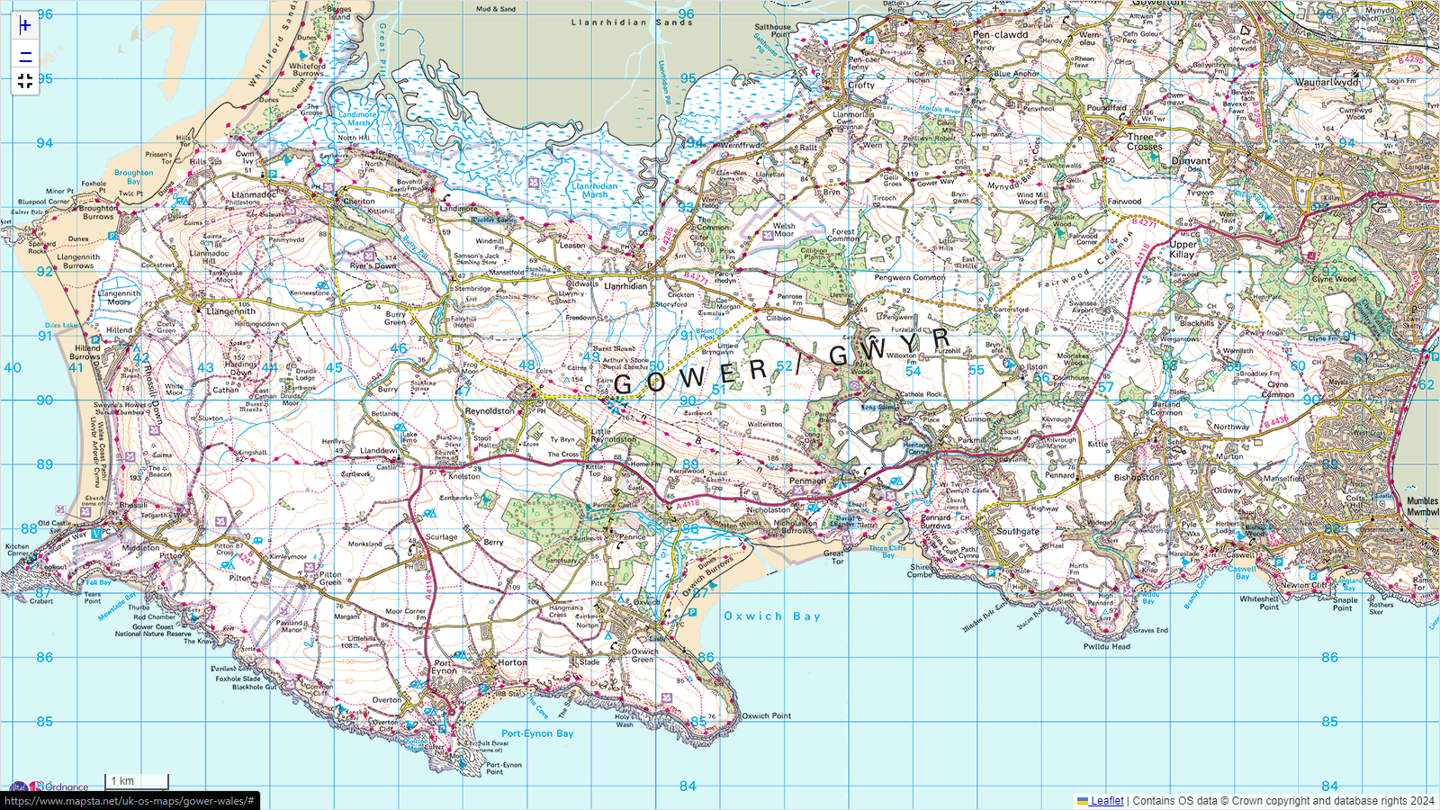 Gower coast and footpaths