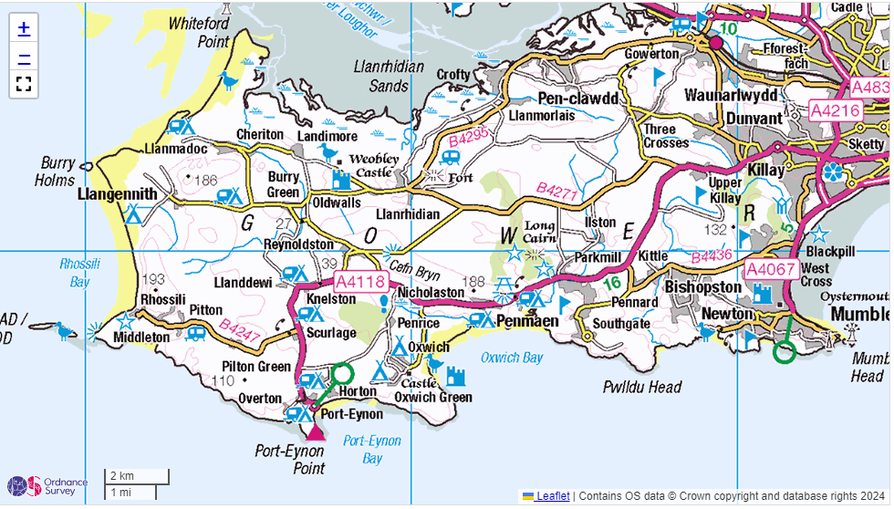 Gower coast and footpaths