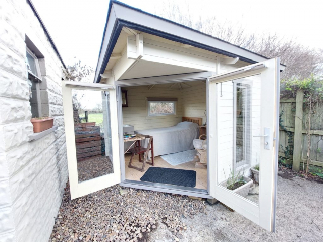 Double Doors - Wooden Cabin - South Side - The Swallows - Bishopston - Gower - Swansea Double Doors - Wooden Cabin - South Side - The Swallows - Bishopston - Gower - Swansea